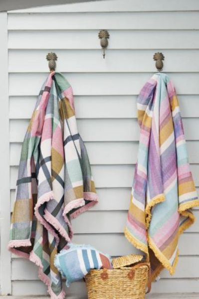 Picture of SOLSSE LUXURY PICNIC RUG/THROW SUNSET STRIPE